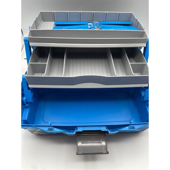 Flambeau Outdoors 6382TB 2-Tray - Classic Tray Tackle Box - Blue/Gray New - Picture 7 of 12